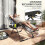 Outsunny Outsunny Zero Gravity Chairs Set of 2 with Cup Holder, Headrest, Dark Grey 5