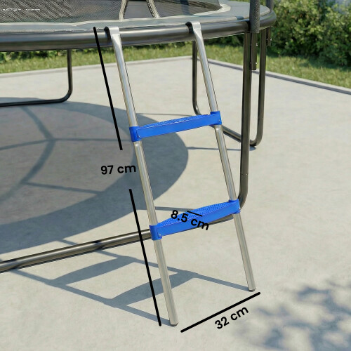 SPORTNOW Trampoline Ladder, 2-Steps with Horizontal Wide Steps 2