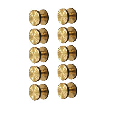 10Pcs Golden Brass Sunflower Screws Durable Belt Harness Nail Rivets