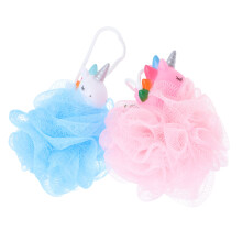 2Pz Sfere Esfolianti Bagno Unicorno in Per