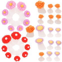 separadores de dedos para pedicure 32 unid silicone flores