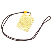 Buddha Cartão Locket Colar Metal Capa Pingente Estilo