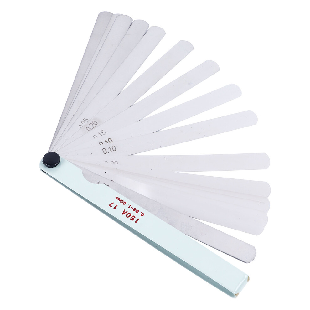 Stainless Steel Metric Feelers Gauge 0.02-1.0Mm, 17 Blades, High Accuracy 9311388635434
