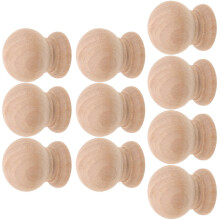 10 Unidades Puxadores De Madeira Para Gavetas Furo Simples
