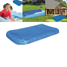 Inflatable Rectangular Pool Cover 120 x 72 Inch Dustproof Wind‑Resistant Protector for Outdoor Family Swimming Pool