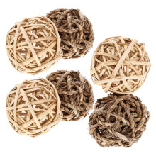 6Pcs Chinchilla Tugggräsboll Leksak för Kanin