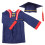 1Set Bunte Kinder Abschlussrobe Mit Doktorhut Polyester Leicht Tragbar 1