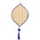 Handcrafted Leaf Shape Bamboo Wall Hanging With Blue Floral Edging 1
