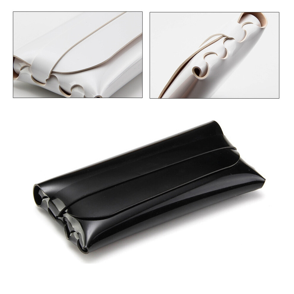 Artibetter White 2Pcs Leather Sunglasses Case Slim Protective Glasses Storage Box