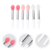 6Stk Lippenpinsel Lippenstiftapplikator Silikon Make-Up Werkzeug Bunt