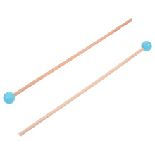 1Paar Xylophon Schlägel Aus Holz Mit Silikonkopf Blau Für Marimba