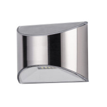 2Stk Solar Außenwandlampen Silber Mit Edelstahl Für Garten Zaun