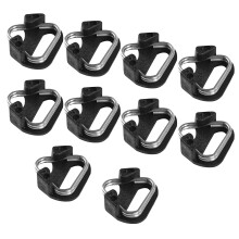 10Stk Schwarze Kamera Clips Mit Edelstahl Dreieck Split Ring Haken