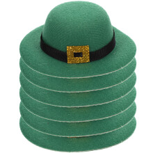 6Stk Entzückende St Patrick's Day Weinflaschenhut-Verzierungen