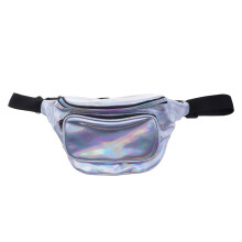 Women Hologram Taillentasche Wasserdicht Glänzend Neon (Silber)
