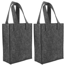 2Stk Filz Weinflaschen Tasche Wiederverwendbar Für Unterwegs
