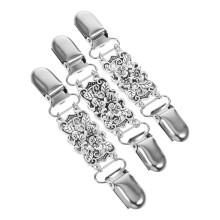 1 Set 3Teilige Strickjacken-Spangen Schal-Spangen Gold Silber