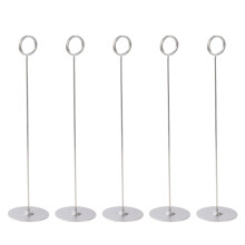 5Stk Robustes Edelstahl Tischhalter-Set Mit Festem Clip, Silber