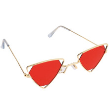 1Stk Metalldamen Sonnenbrille Dreieck Stern Stil Uv-Schutz Rot