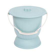 Orinal Doméstico Azul Cielo Con Tapa Plástico Suave Y Ligero