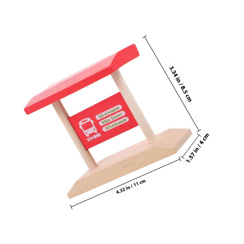 Wooden Toy Train Station Platform Accessory For Railway Sets 1