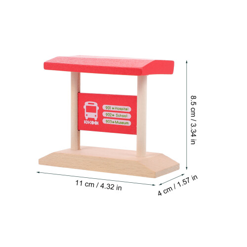 Wooden Toy Train Station Platform Accessory For Railway Sets 2