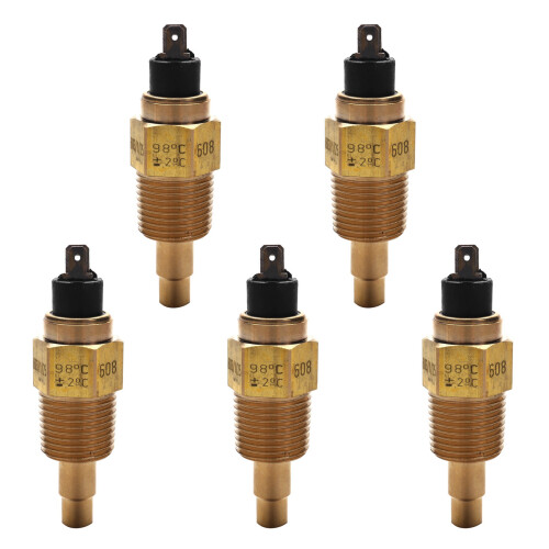 5X Vdo 1/2 Npt 21mm Thread Engine Oil Temperature Sensor Water Temperature Sensor for Generator Set