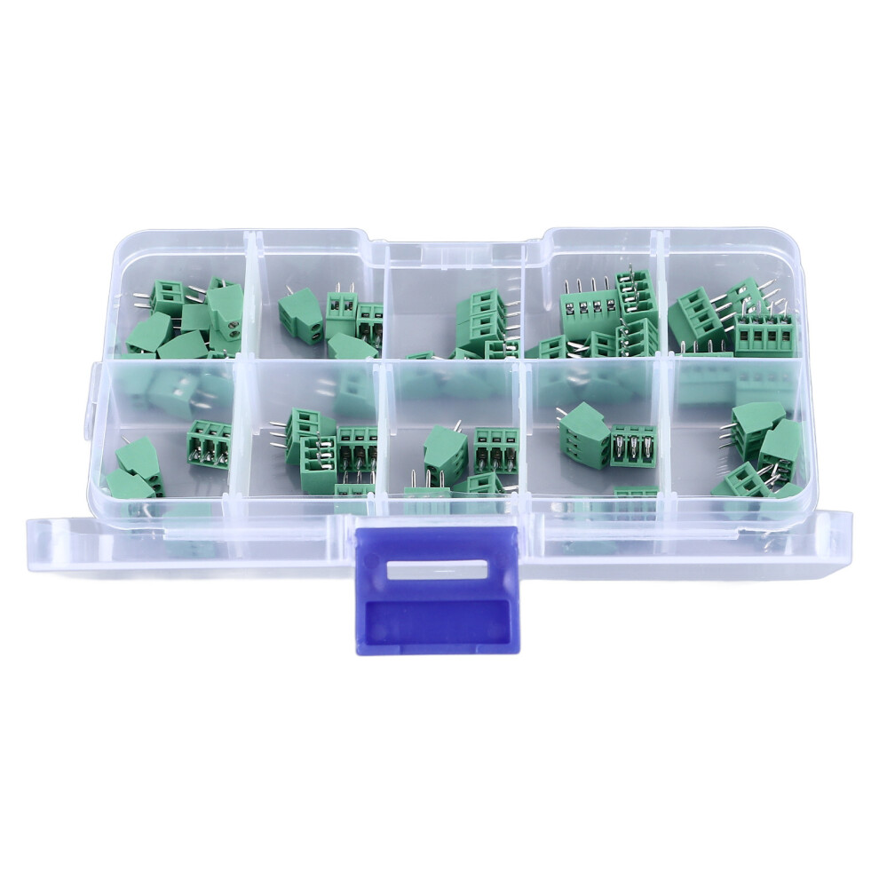 50Pcs Screw Terminal Connection Kit 2.54Mm Pitch 2P 3P 4P Pcb Mount 7671388638661