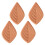 4St Herbruikbare Terracotta Bewaarders Bladvorm 1