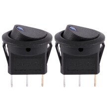 2X 12V LED Inverter Rocking Rocker ROUND SPST -OFF for BOAT Car