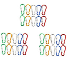 30Pcs Assorted Color Aluminum Alloy Carabiner Clip Hook Bottle Holders