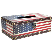 Europees Stijl Tissue Box Hout Elegant En Duurzaam in Rood