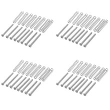 32 Pcs M2.5X32MM Electric Guitar Humbucker Pickups Adjust Height Screw and Spring - Pitch 0.4mm - Silver