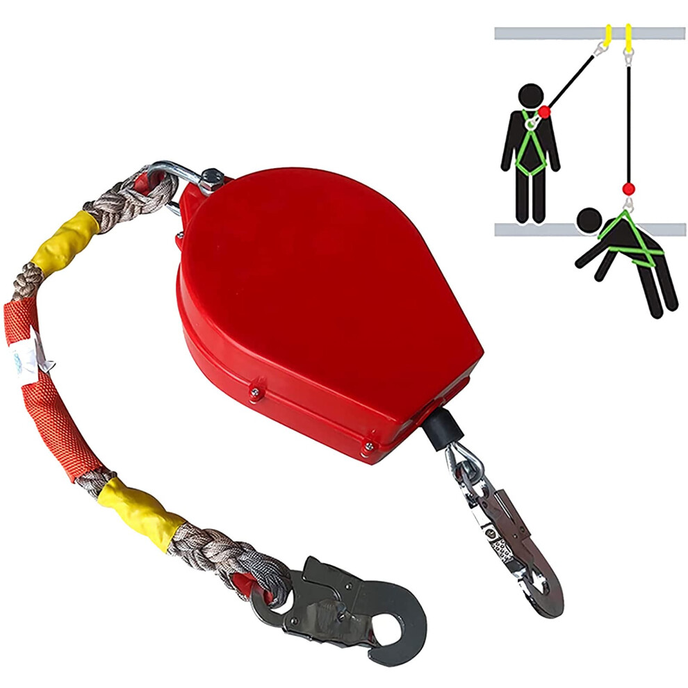 Self Retracting Lifeline 10Ft Steel Cable Fall Arrest Device With Instant Fall Lock For Roofing Safety 9169991309378