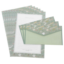 Elegant Vintage Floral Stationery Kit Light Green For Wedding