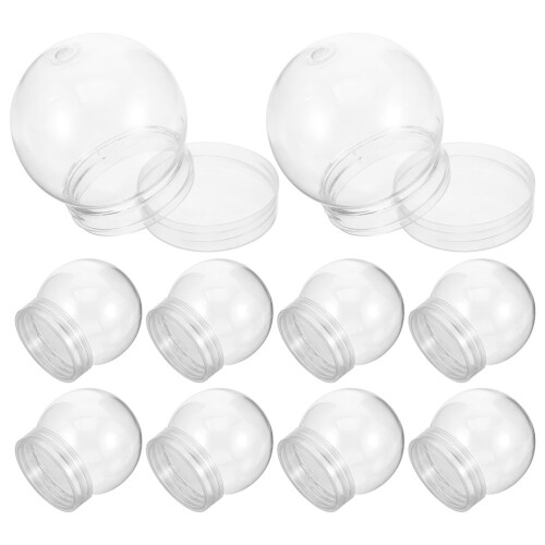 10 Pièces De Noël Transparente Vide Récipient À Bonbons Globe
