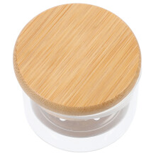 ciotola per manicure in vetro con coperchio e maglia in acciaio inox