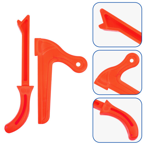 2Pcs Portable Orange Plastic Push Blocks Practical Woodworking Handles 1