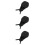 3Pcs Black Working Cap Kitchen Chef Hat for Restaurant Staff Use 8