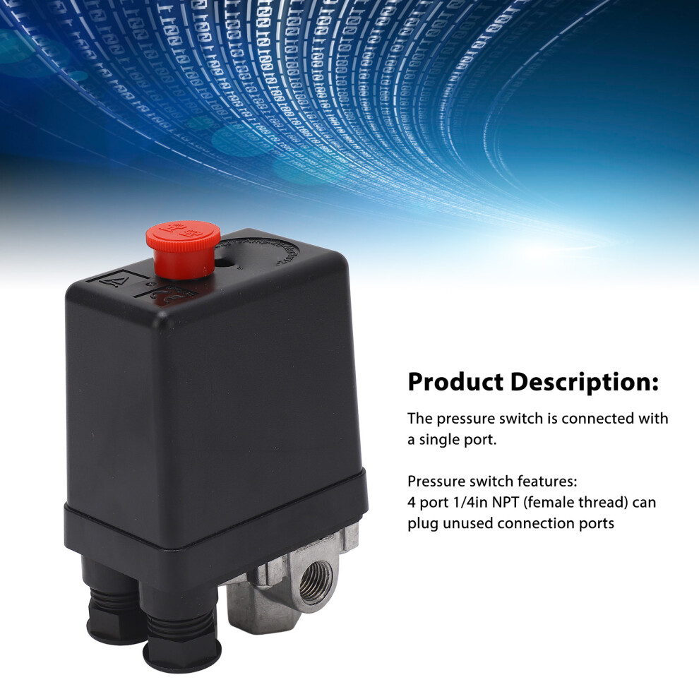 6-8kg Air Compressor Pressure Switch 4 Port LF10