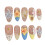 (L) Star Almond False Nails - 10PCS Reusable 3