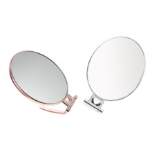 2Stk Bunter Ovaler Desktop Make-Up Spiegel Klappbar Für Zuhause