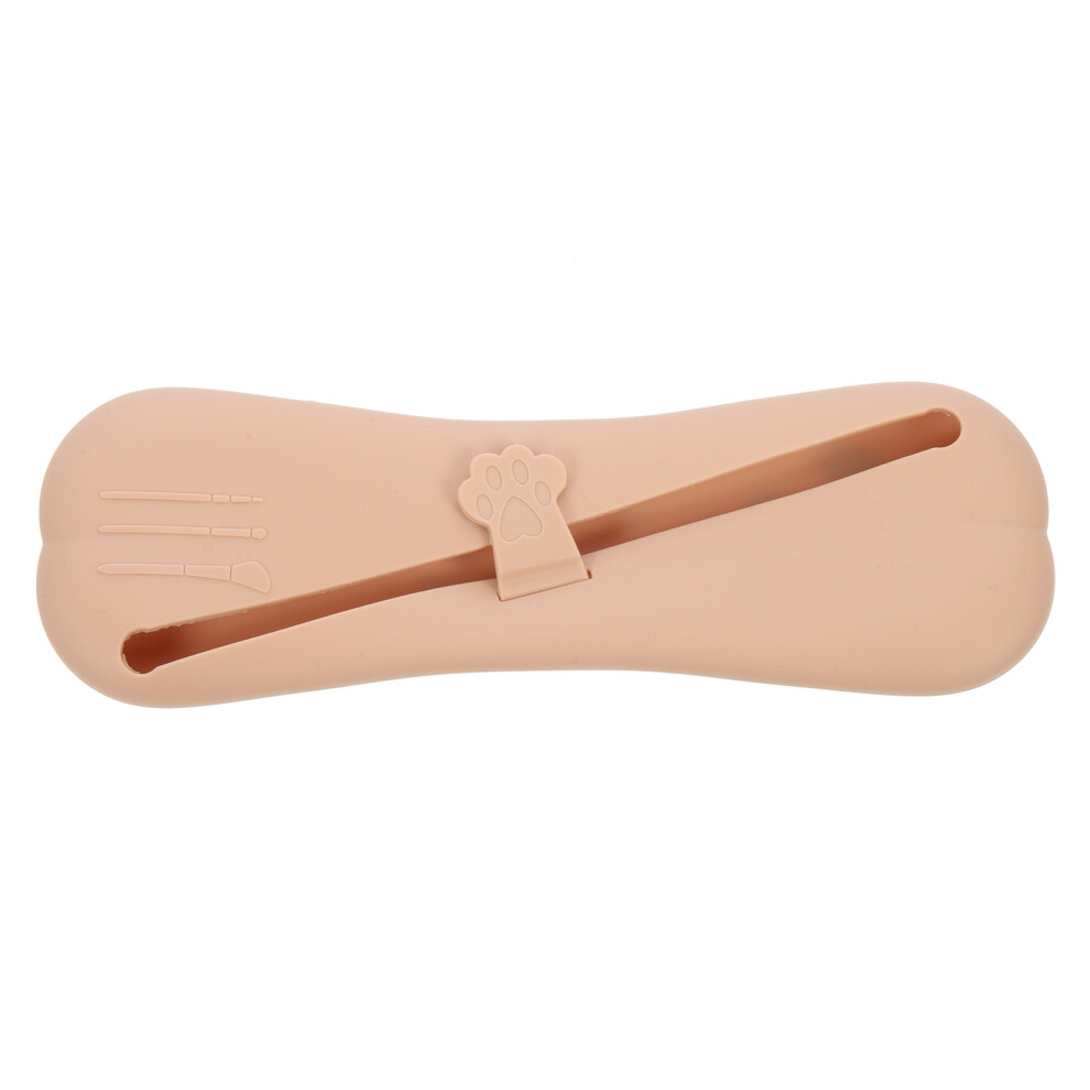 Inoomp Coffee Lightweight Silicone Makeup Brush Organizer Case For Home