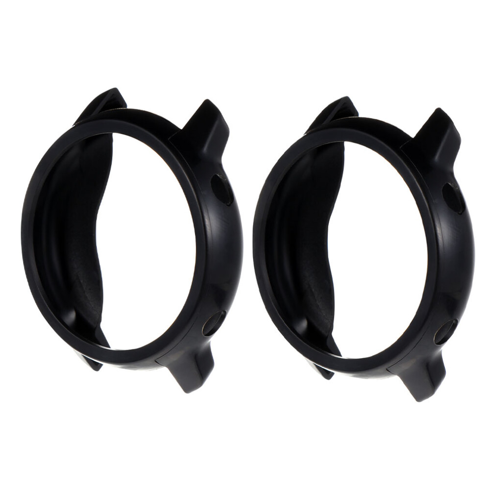 2Pcs Tpu Protective Watch Covers Flexible Anti-Scratch Shells Black 3361299553385