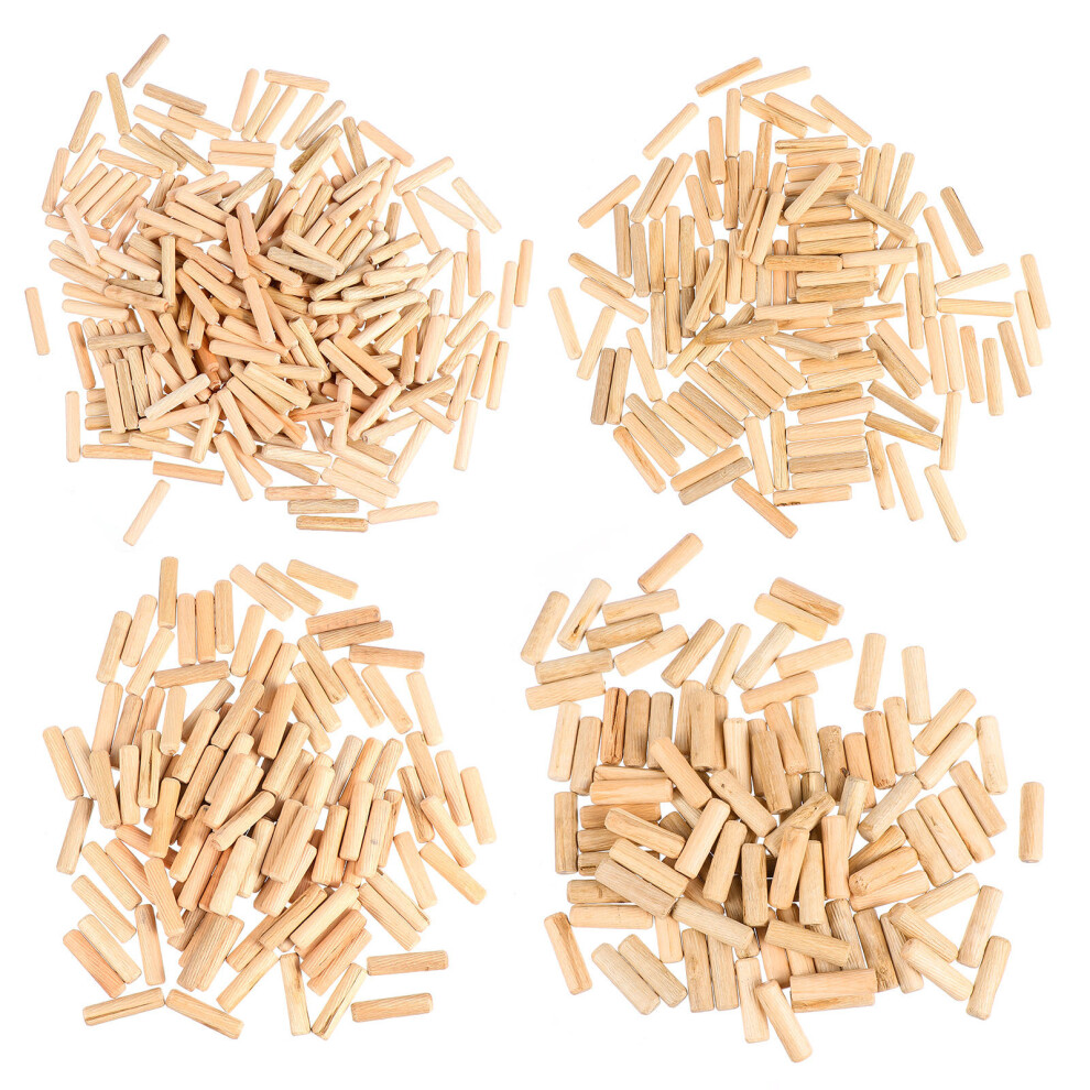 500Pcs Durable Wooden Dowel Pins Beige Hardwood Furniture Connector 3163702881067