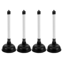 4Pcs Manual Toilet Plunger Pump - Durable Rubber for Bathroom and Sink