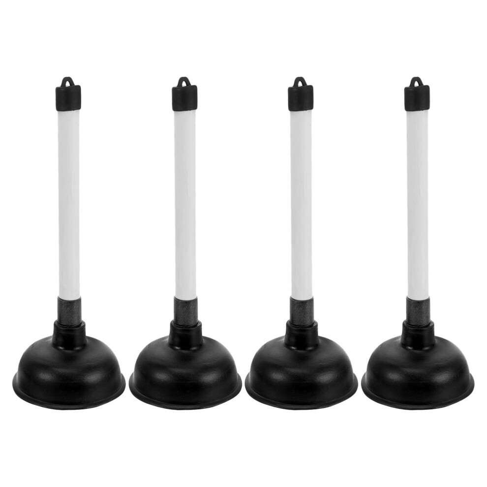 4Pcs Manual Toilet Plunger Pump - Durable Rubber For Bathroom And Sink 3613894270755