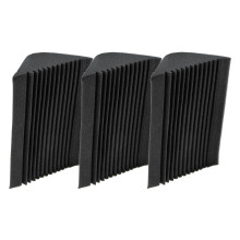 9Pièces Plaques Mousse Acoustique Noire Angle Pour Isolation Sonore