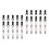 40 Pcs Nylon Zipper Heads Repair Accessories Automatic Puller 5