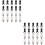 40 Pcs Nylon Zipper Heads Repair Accessories Automatic Puller 7